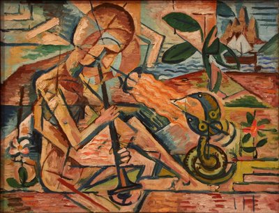 Fakir Taming Snakes by Bohumil Kubišta